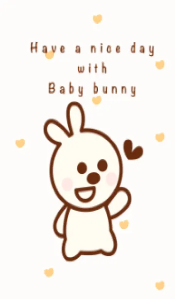 [LINE着せ替え] Happy baby bunny 10の画像1