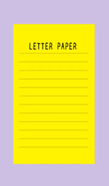 [LINE着せ替え] カラー便箋/イエロー/くすみパープルの画像1