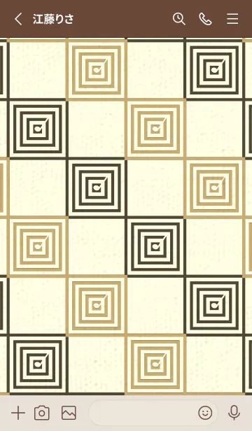 [LINE着せ替え] 和音 市松模様 音符  バフの画像2