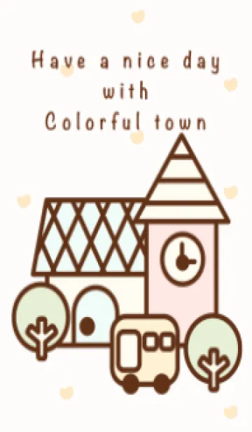 [LINE着せ替え] Cute pastel town 3の画像1