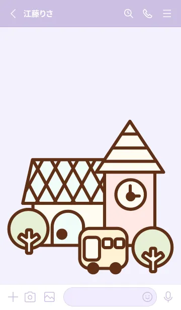 [LINE着せ替え] Cute pastel town 3の画像2