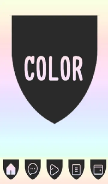 [LINE着せ替え] bw color rainbow X03の画像1