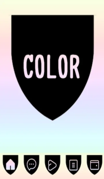 [LINE着せ替え] bw color rainbow X05の画像1