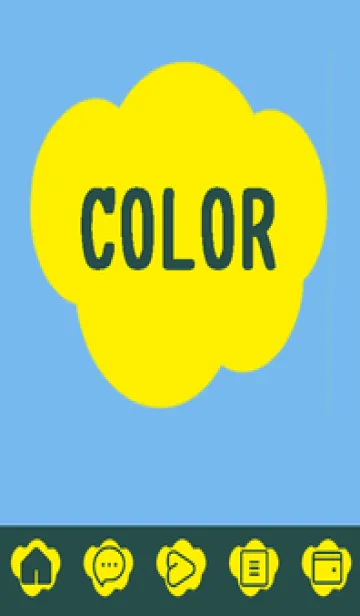 [LINE着せ替え] blue color U36の画像1