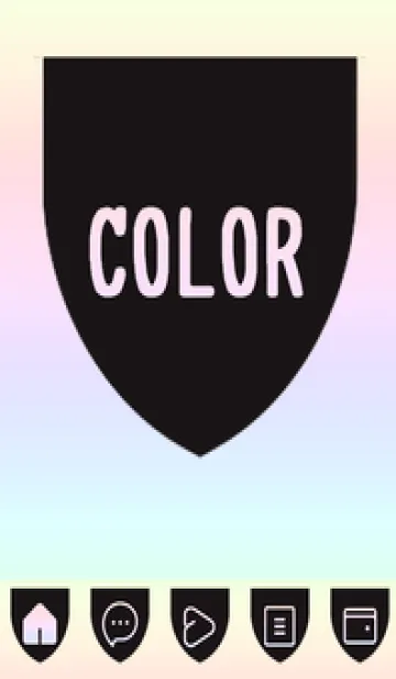 [LINE着せ替え] beige color rainbow X03の画像1