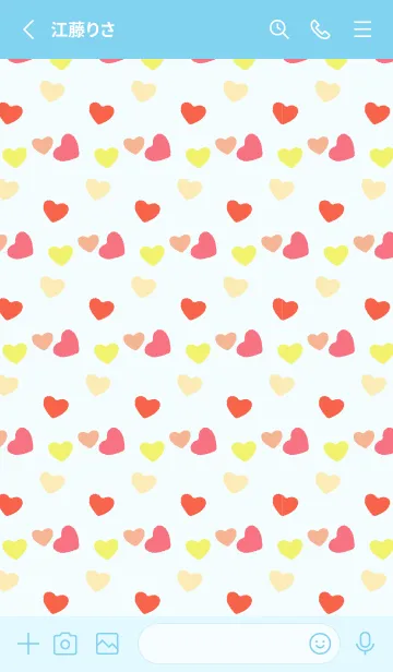 [LINE着せ替え] 花束 青色の画像2