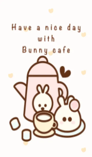 [LINE着せ替え] Pastel bunny cafe 4の画像1