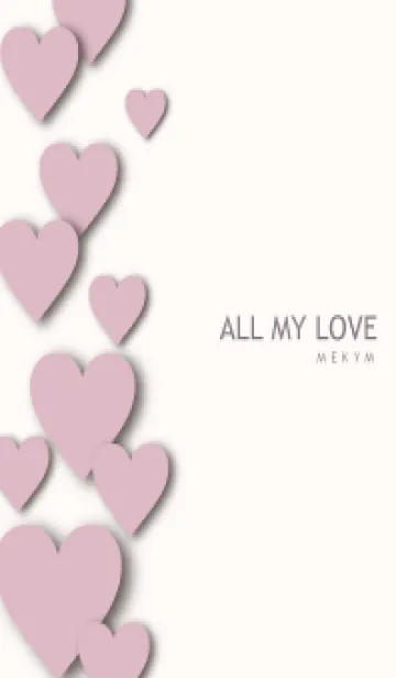 [LINE着せ替え] ALL MY LOVE-DUSKY PINK HEART 7の画像1
