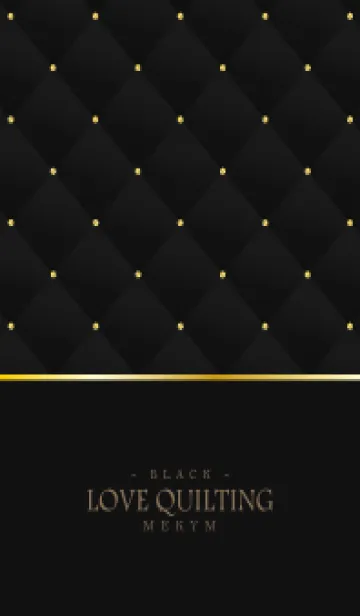 [LINE着せ替え] LOVE QUILTING - BLACK 16の画像1