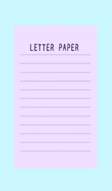 [LINE着せ替え] カラー便箋/パープル/ライトブルーの画像1