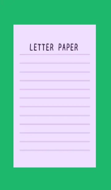 [LINE着せ替え] カラー便箋/パープル/グリーン/ホワイトの画像1
