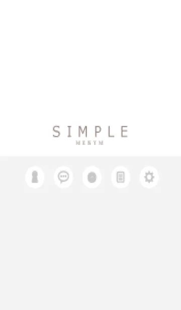 [LINE着せ替え] SIMPLE-ICON WHITE 8の画像1