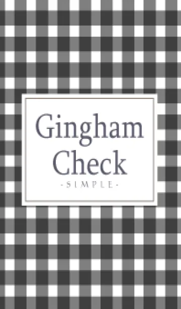 [LINE着せ替え] Gingham Check Black - SIMPLE 24の画像1