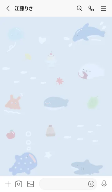[LINE着せ替え] blue♡ゆるい海16_1の画像2