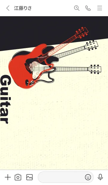 [LINE着せ替え] エレキギター Line  スカーレッドの画像2