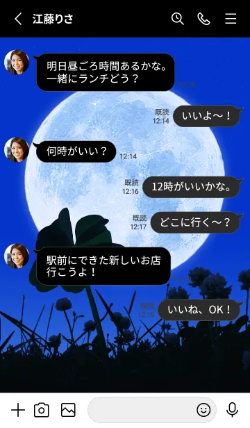 [LINE着せ替え] 七つ葉のクローバー & Full Moon #2-4の画像3