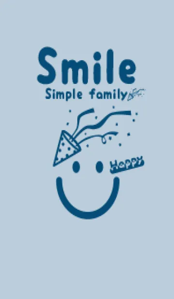[LINE着せ替え] スマイル＆ハッピー パウダーブルーの画像1