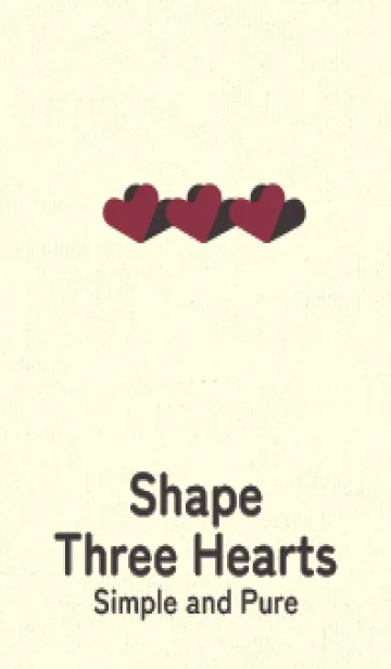 [LINE着せ替え] 3つのハート型の着せかえ クリムソンの画像1