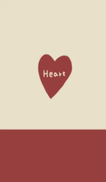 [LINE着せ替え] 大人レッドとベージュ。ハート。の画像1