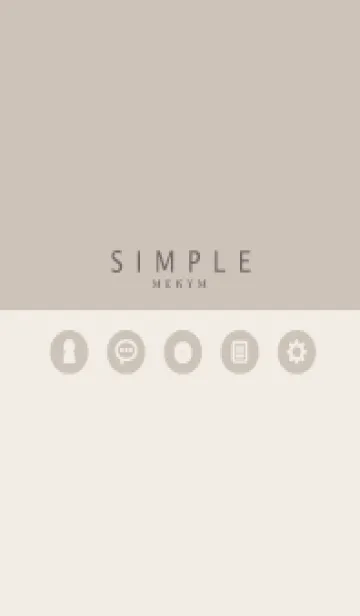 [LINE着せ替え] SIMPLE-ICON BROWN 8の画像1