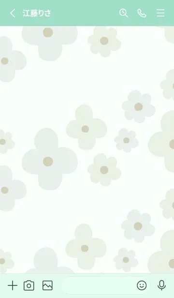 [LINE着せ替え] 2色の花 くすみカラー18の画像2