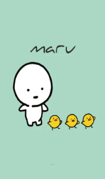 [LINE着せ替え] ミントグリーン : まる 8の画像1