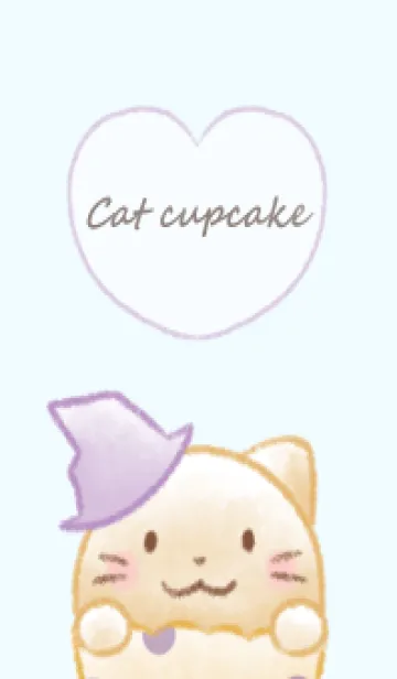 [LINE着せ替え] ねこカップケーキ -ブルー-の画像1