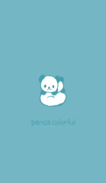 [LINE着せ替え] Panda colorful -- blue 02の画像1