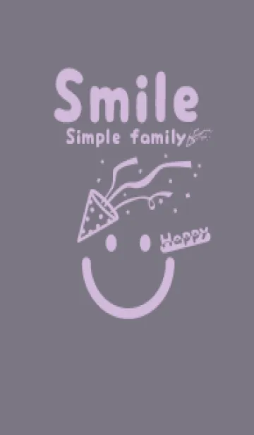 [LINE着せ替え] スマイル＆ハッピー ライラックヘイズィの画像1