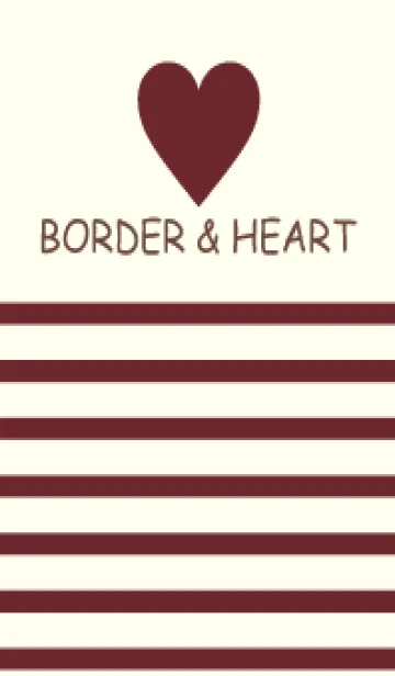 [LINE着せ替え] BORDER & HEART -BORDEAUX-の画像1