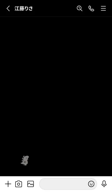 [LINE着せ替え] ゆるい恐竜 _黒とグレーの画像2
