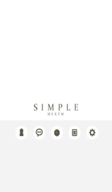 [LINE着せ替え] SIMPLE-ICON WHITE GRAY 8の画像1