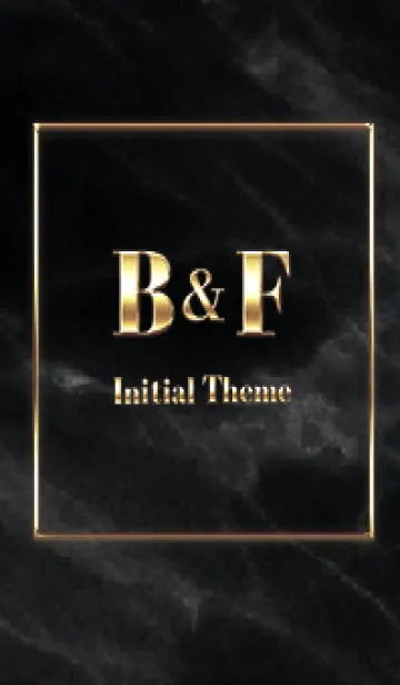 [LINE着せ替え] 【 B&F 】Initial Theme Gold - ブラックの画像1