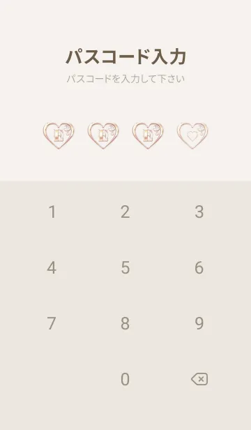 [LINE着せ替え] 【 E 】 Heart Charm & Initial - PBの画像4