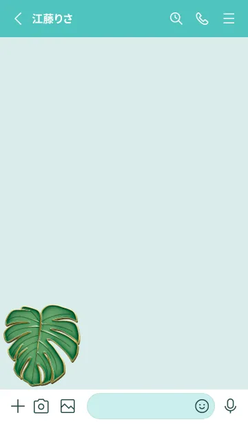 [LINE着せ替え] Enamel Pin monstera 21の画像2