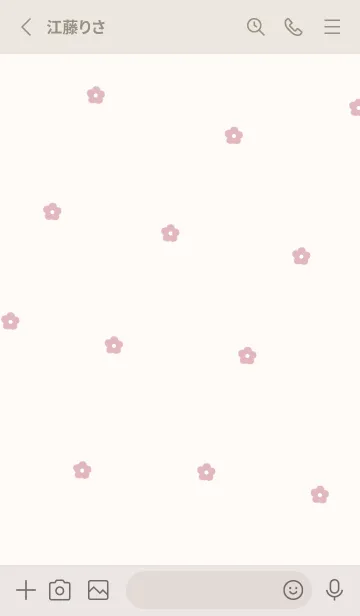 [LINE着せ替え] flower pattern (rosepink)の画像2