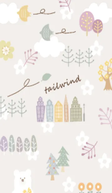 [LINE着せ替え] brown♡追い風03_1の画像1