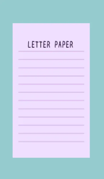 [LINE着せ替え] カラー便箋/パープル/くすみミントの画像1