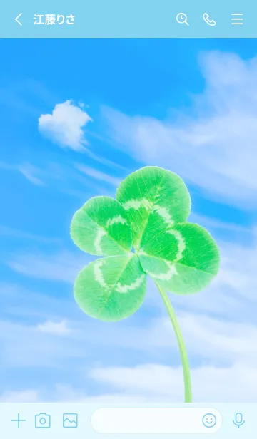 [LINE着せ替え] 本物ラッキークローバー 4-leaf #2-34の画像2