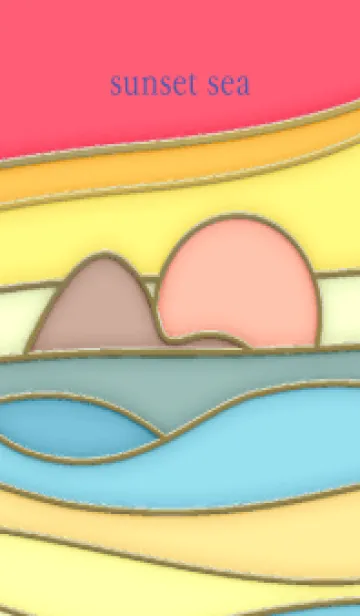 [LINE着せ替え] Enamel Pin sunset sea 3の画像1