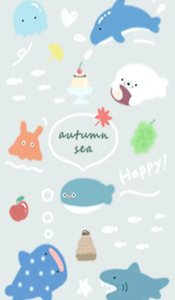 [LINE着せ替え] bluegreen♡ゆるい海06_1の画像1