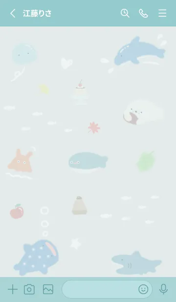 [LINE着せ替え] bluegreen♡ゆるい海06_1の画像2