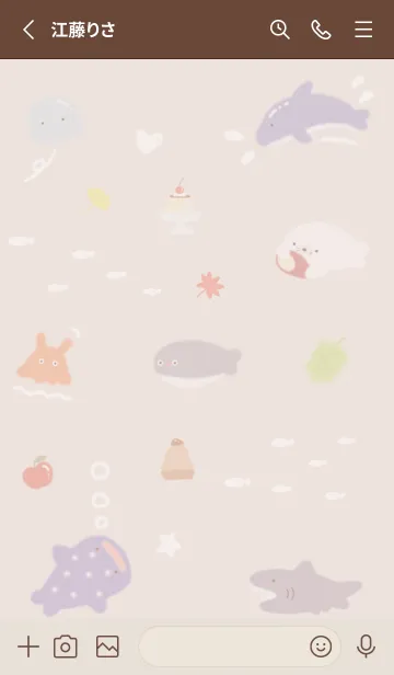 [LINE着せ替え] pinkbrown♡ゆるい海08_1の画像2