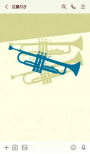 [LINE着せ替え] Trumpet CLR ダックブルーの画像2