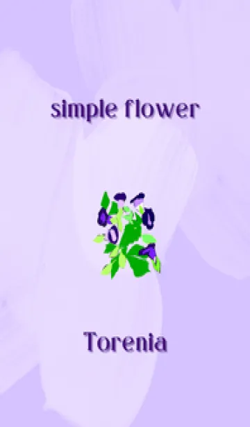 [LINE着せ替え] simple flower 08 トレニアの画像1