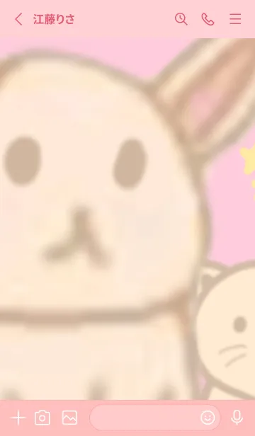 [LINE着せ替え] かわいい猫とウサギの画像2