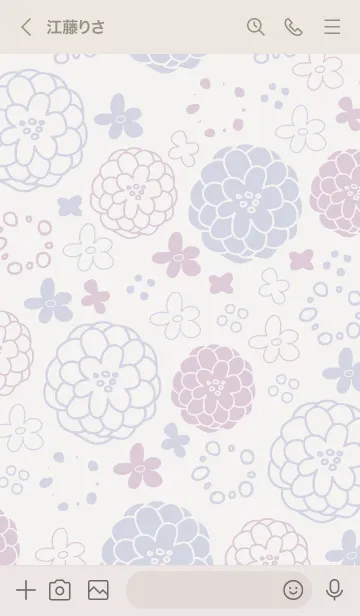 [LINE着せ替え] 北欧風 花と輪22の画像2