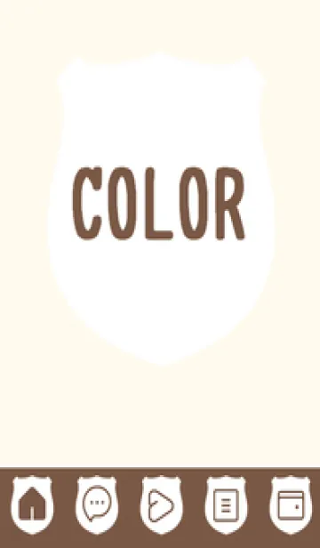 [LINE着せ替え] beige color V39の画像1