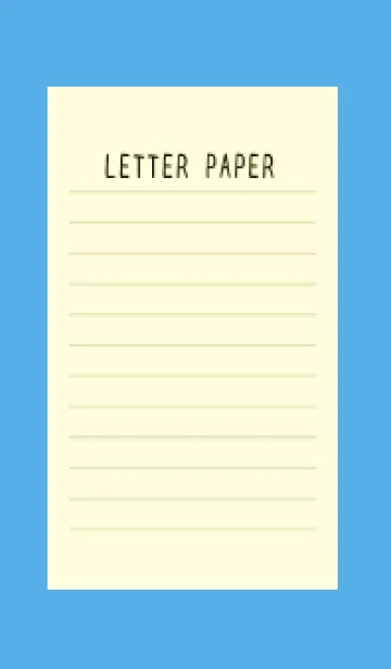 [LINE着せ替え] カラー便箋/ライトイエロー/ブルーの画像1