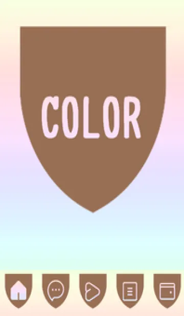 [LINE着せ替え] brown color rainbow X01の画像1